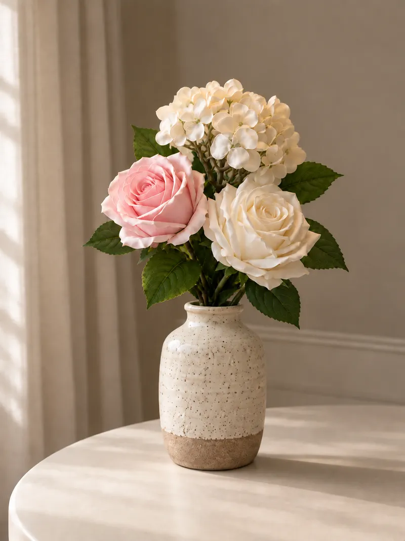 Rosendröm – bukett i rosa toner